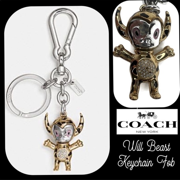 Coach X Wild Beast Emmanuel Keychain Fob Super RARE Gary Baseman Limited Edition - Picture 5 of 6